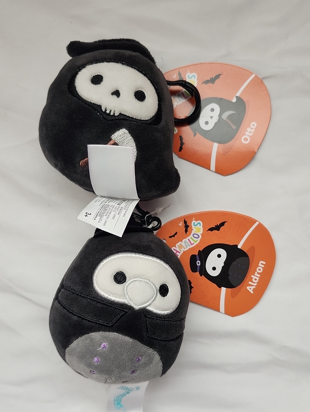 OG Aldron Witch Doctor And Otto Grim Reaper Halloween Squishmallow Clips